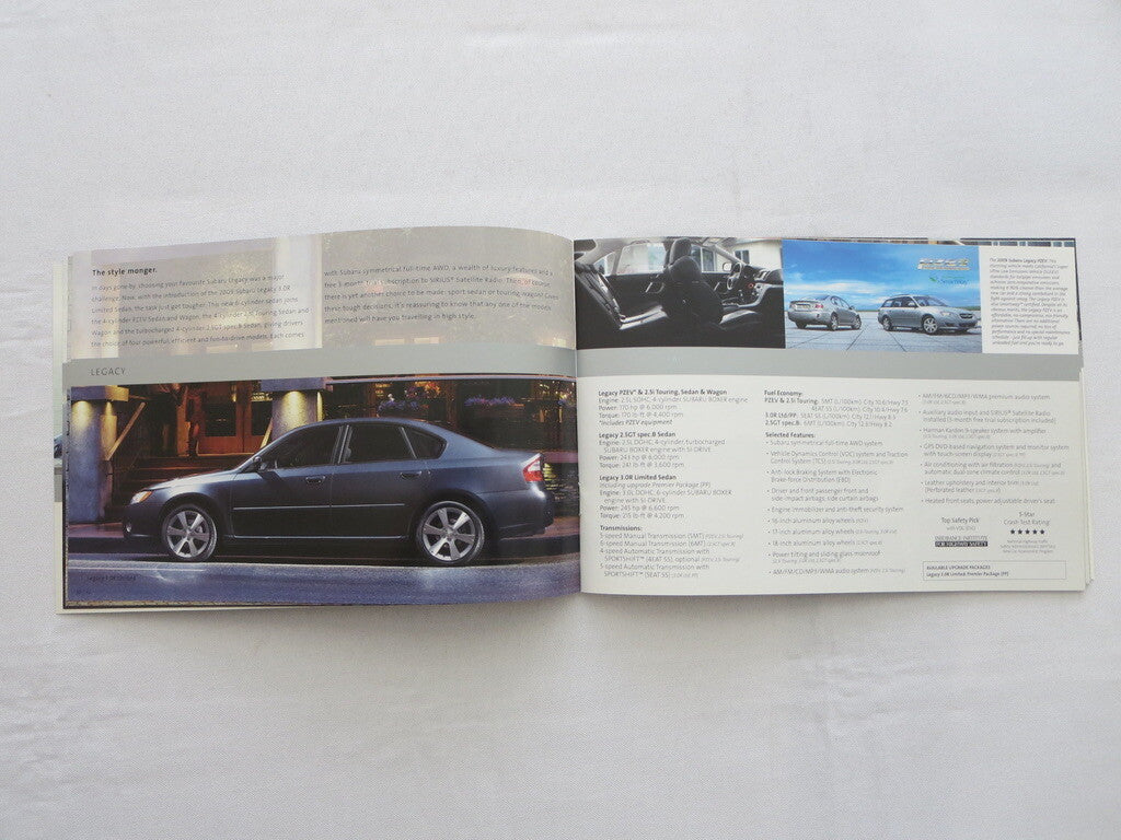 2009 Subaru Sales Brochure Catalog Car Impreza WRX STI Legacy Forester +
