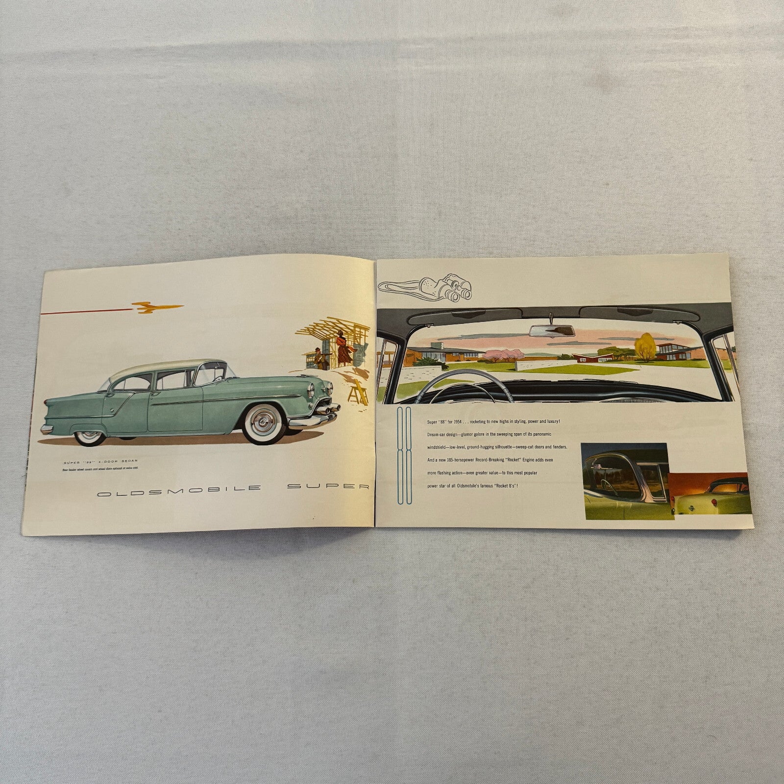 1954 Oldsmobile Sales Brochure Catalog Super 88 Ninety Eight Starfire 88