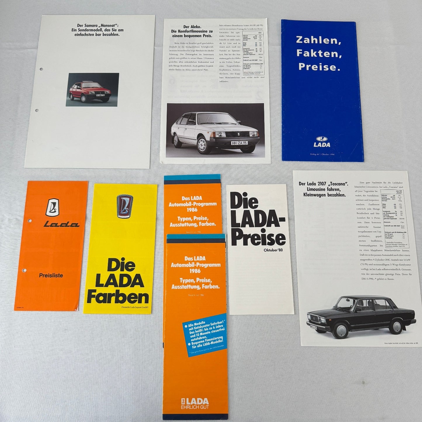 Lada Car Sales Brochure Literature Lot 40+ Pieces Lada Niva Samara Nova RL +