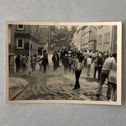Vintage Disaster Photo Snow Storm Flood Germany Cars People Lot of 7