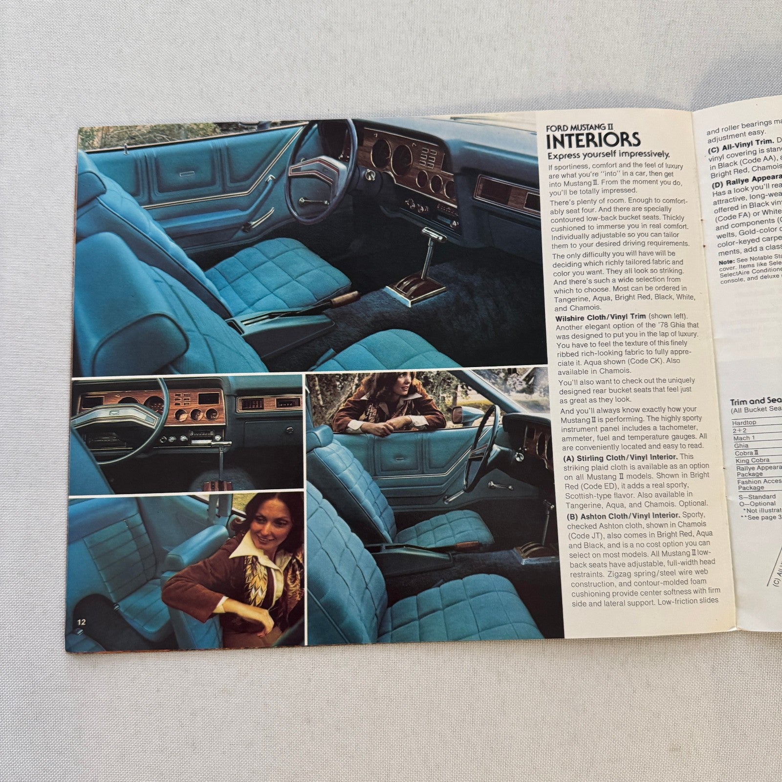 1978 Ford Mustang II Sales Brochure Catalog Mustang Cobra King Cobra Mach 1 Ghia