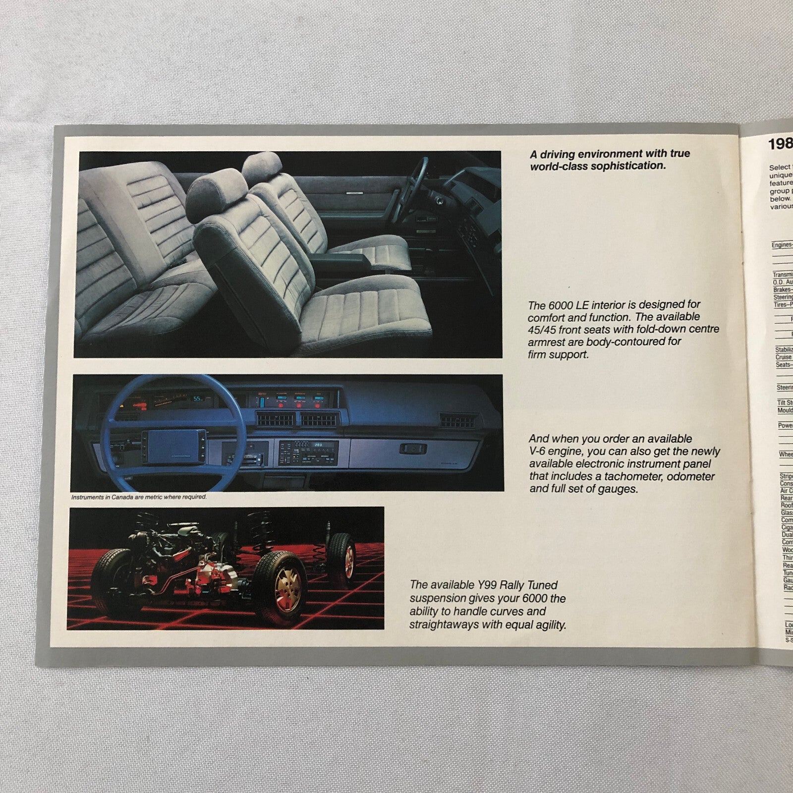 1985 Pontiac 6000 and 6000 STE Sales Brochure Catalog Coupe Sedan Station Wagon