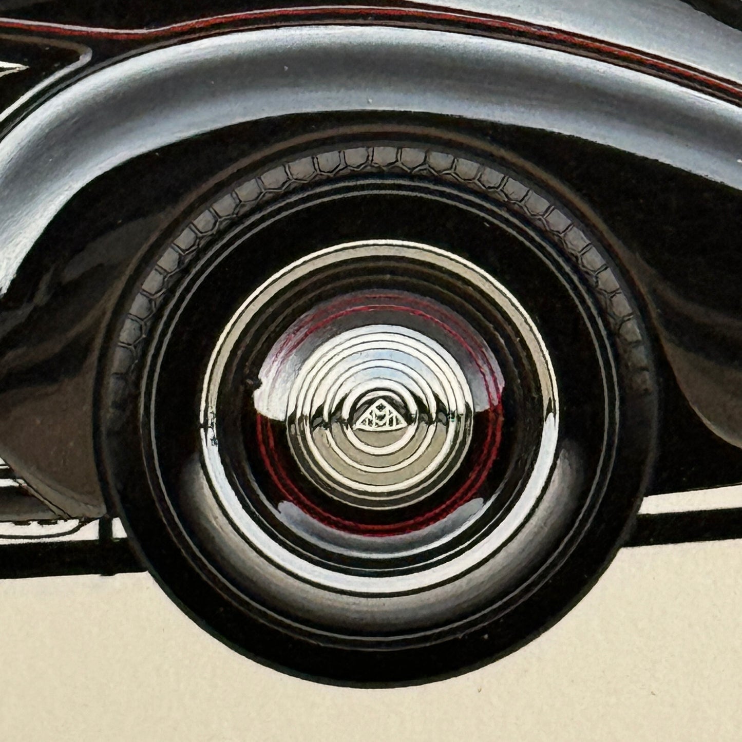 1937 Maybach Zeppelin D5 8 Sport Cabriolet by Spohn Illustration Art Hand Drawn