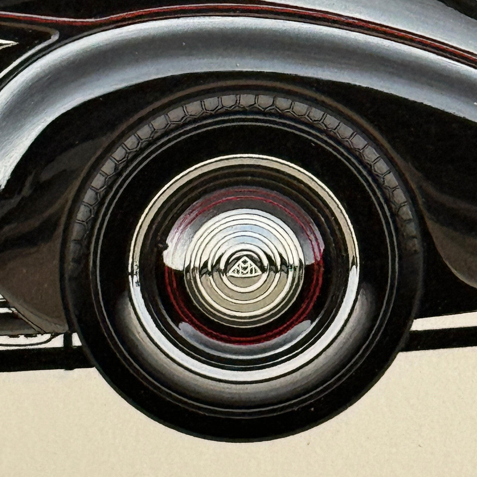 1937 Maybach Zeppelin D5 8 Sport Cabriolet by Spohn Illustration Art Hand Drawn