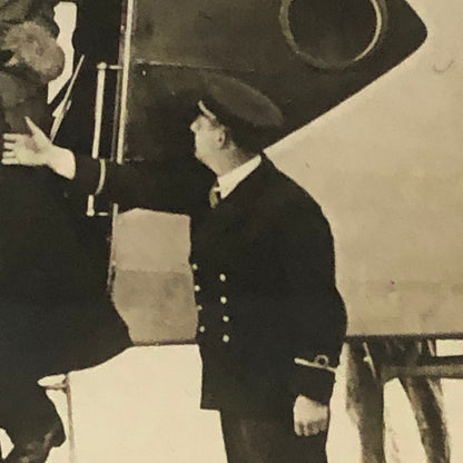 Vintage Press Photo Photograph King Albert of Belgium Queen Elizabeth Plane