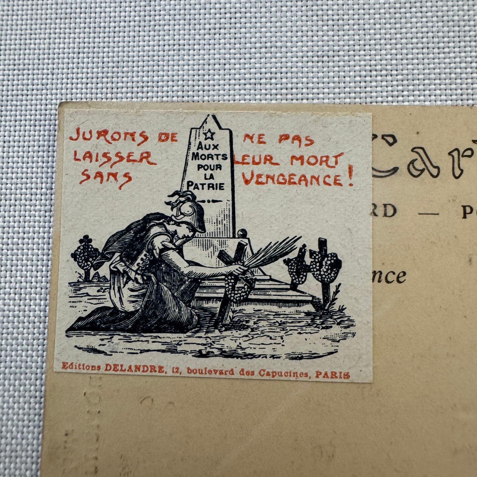 Vintage Zeppelin Airship Dirigible Postcard Post Card French Republique Military