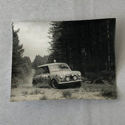 Vintage MINI Racing Car Photo Photograph Print - Rally Rallye Car ? 