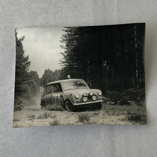 Vintage MINI Racing Car Photo Photograph Print - Rally Rallye Car ? 