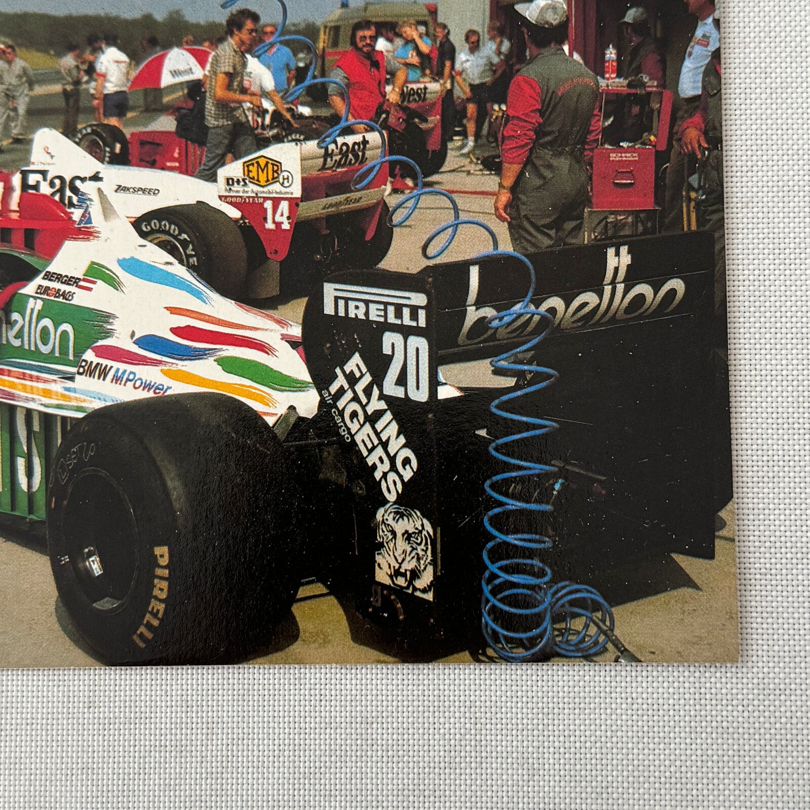 Benetton Formula One F1 Racing Card Postcard BMW POLISH Text
