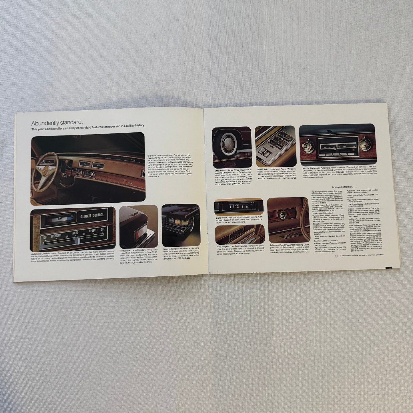 1975 Cadillac Sales Brochure Eldorado Coupe De Ville Fleetwood Brougham DeVille