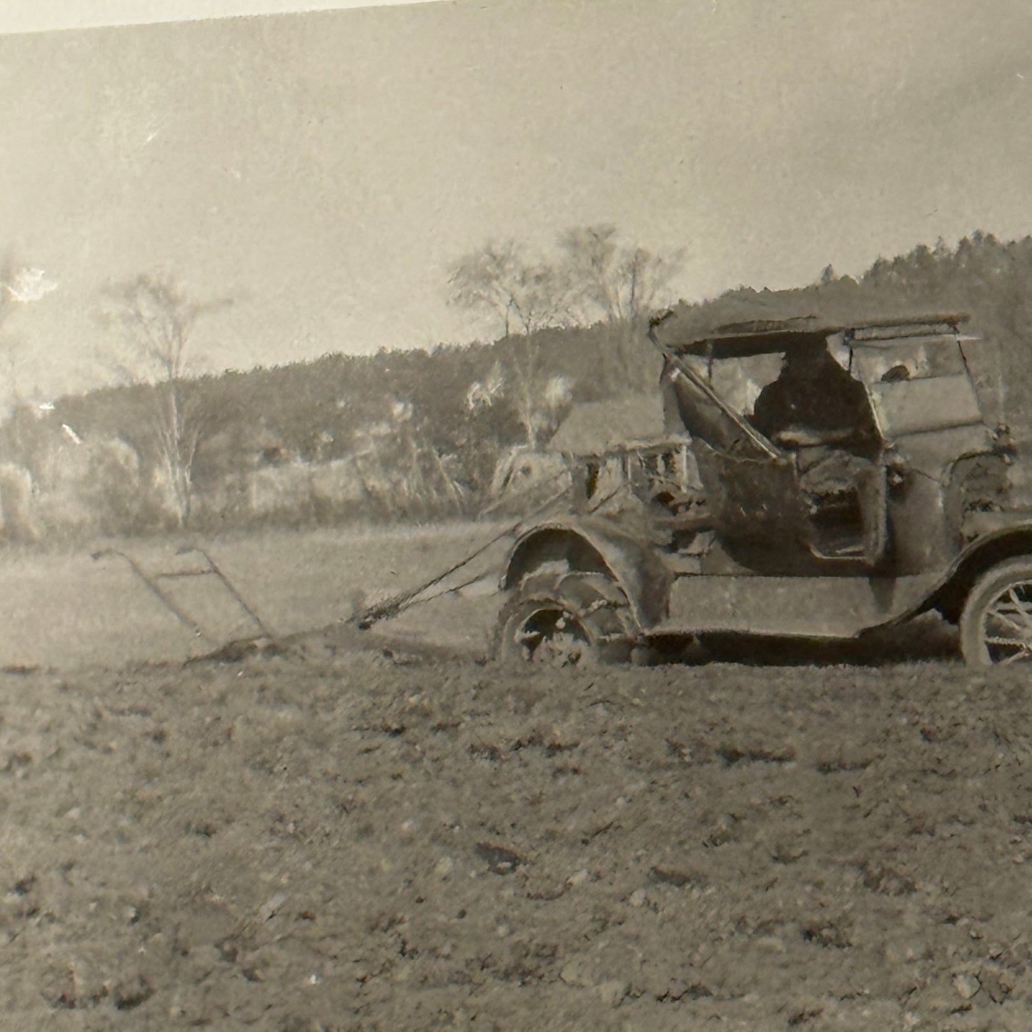 Antique Car Tractor Photo Photograph Print Automobile Farm Plow Snapshot Print