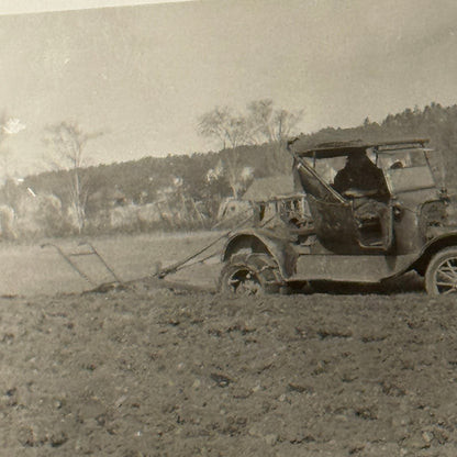 Antique Car Tractor Photo Photograph Print Automobile Farm Plow Snapshot Print