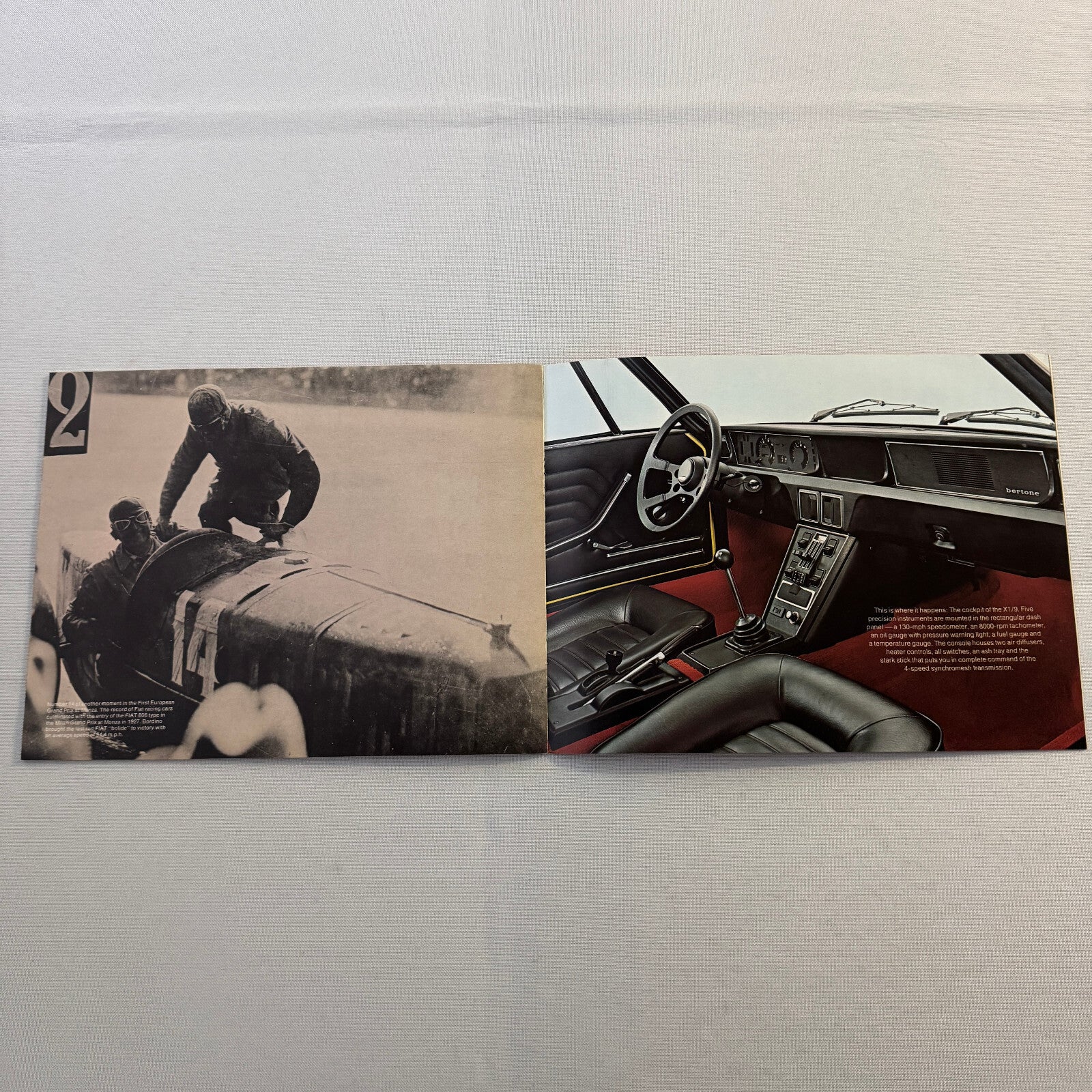 1974 Fiat Sports Car Sales Brochure Catalog 124 Sport Spider X1/9 X19 Sport L