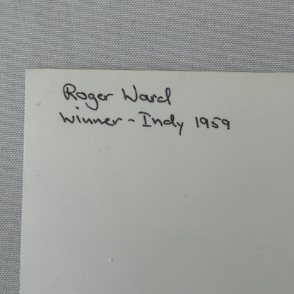 Vintage Indy Racing Photo Roger Ward 1959 Car Motorsport Modern Print