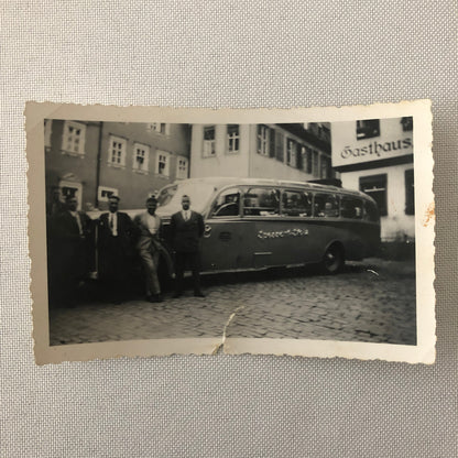 Vintage Bus Photo Photograph Print Lot of 23 People with Buses Germany