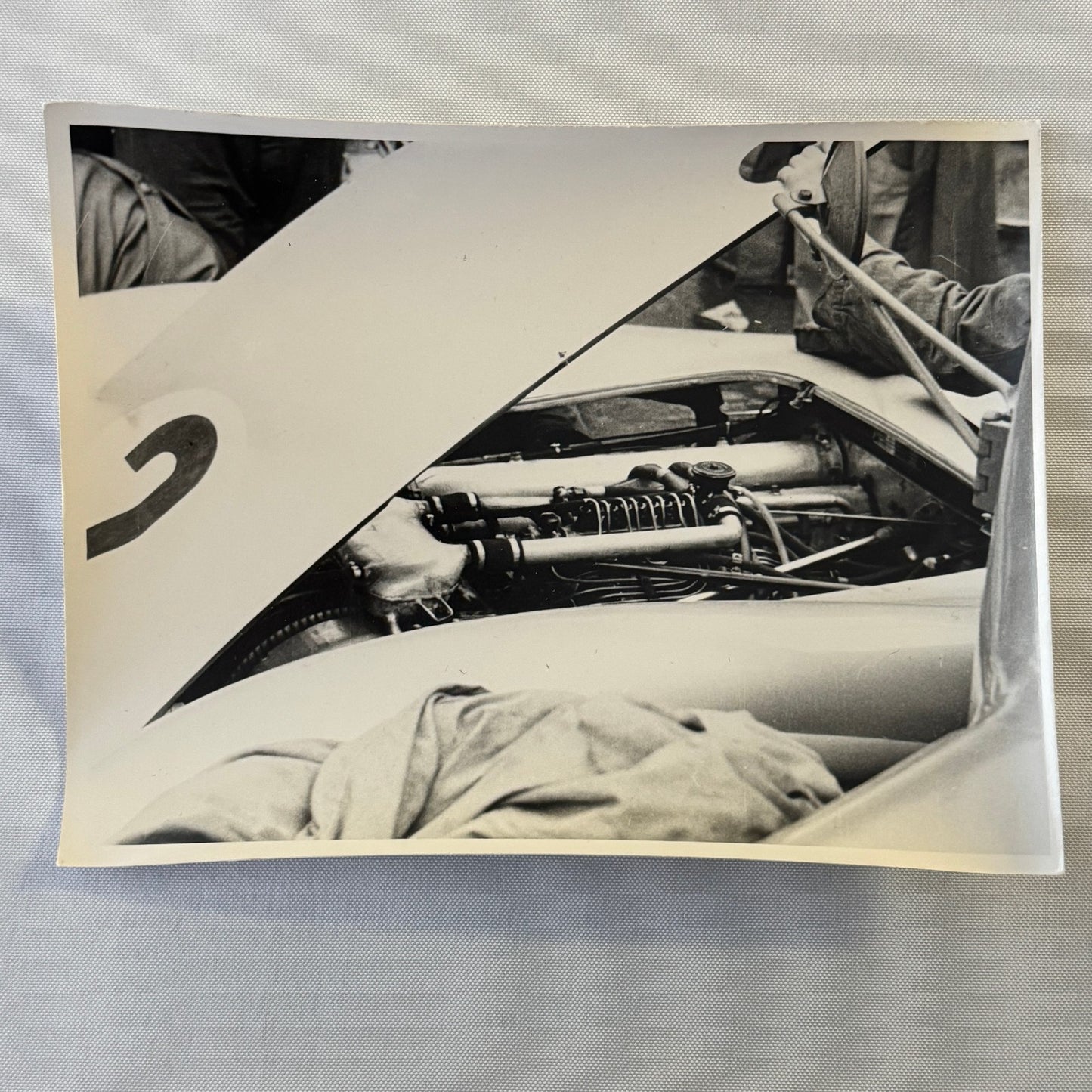 Vintage Racing Photo Photograph 1954 British Grand Prix Mercedes Benz W196 Car