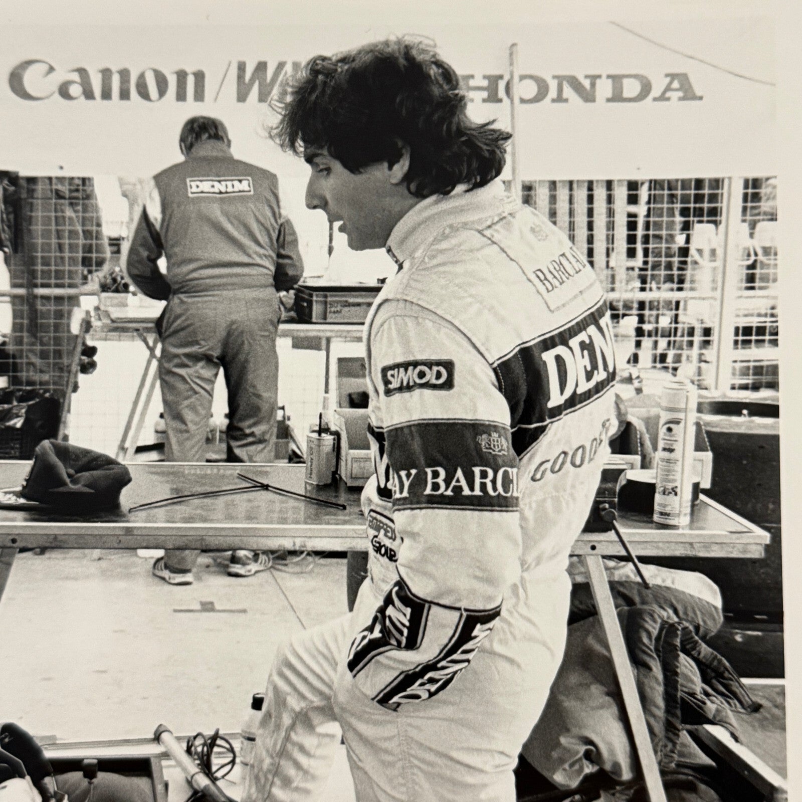 Frank Williams Nelson Piquet Canon Racing Photo Photograph Print