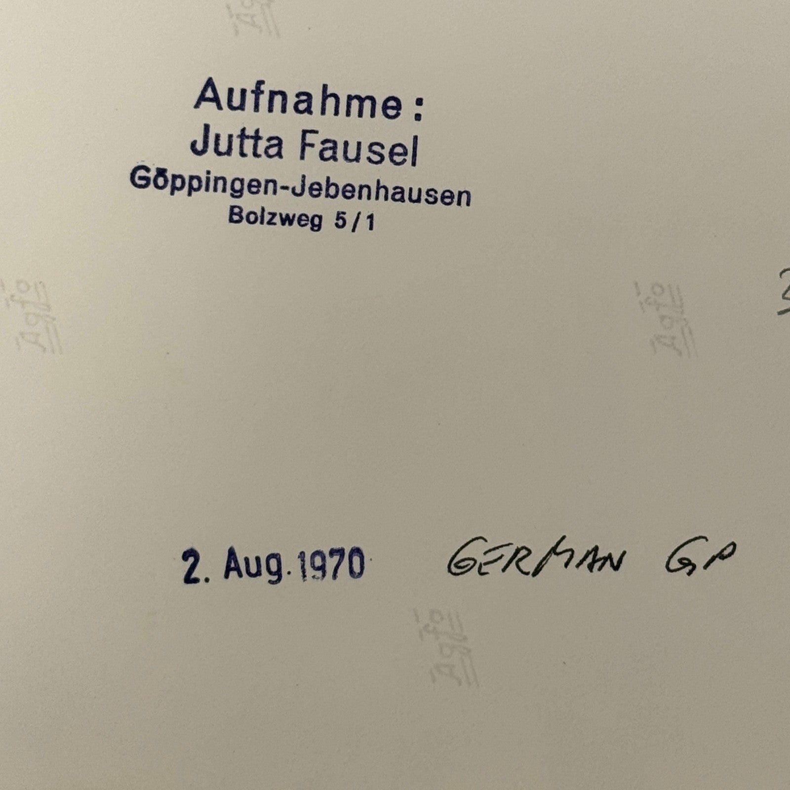 Vintage Racing Photo 1970 German Grand Prix Clay Regazzoni Jacky Ickx Motorsport