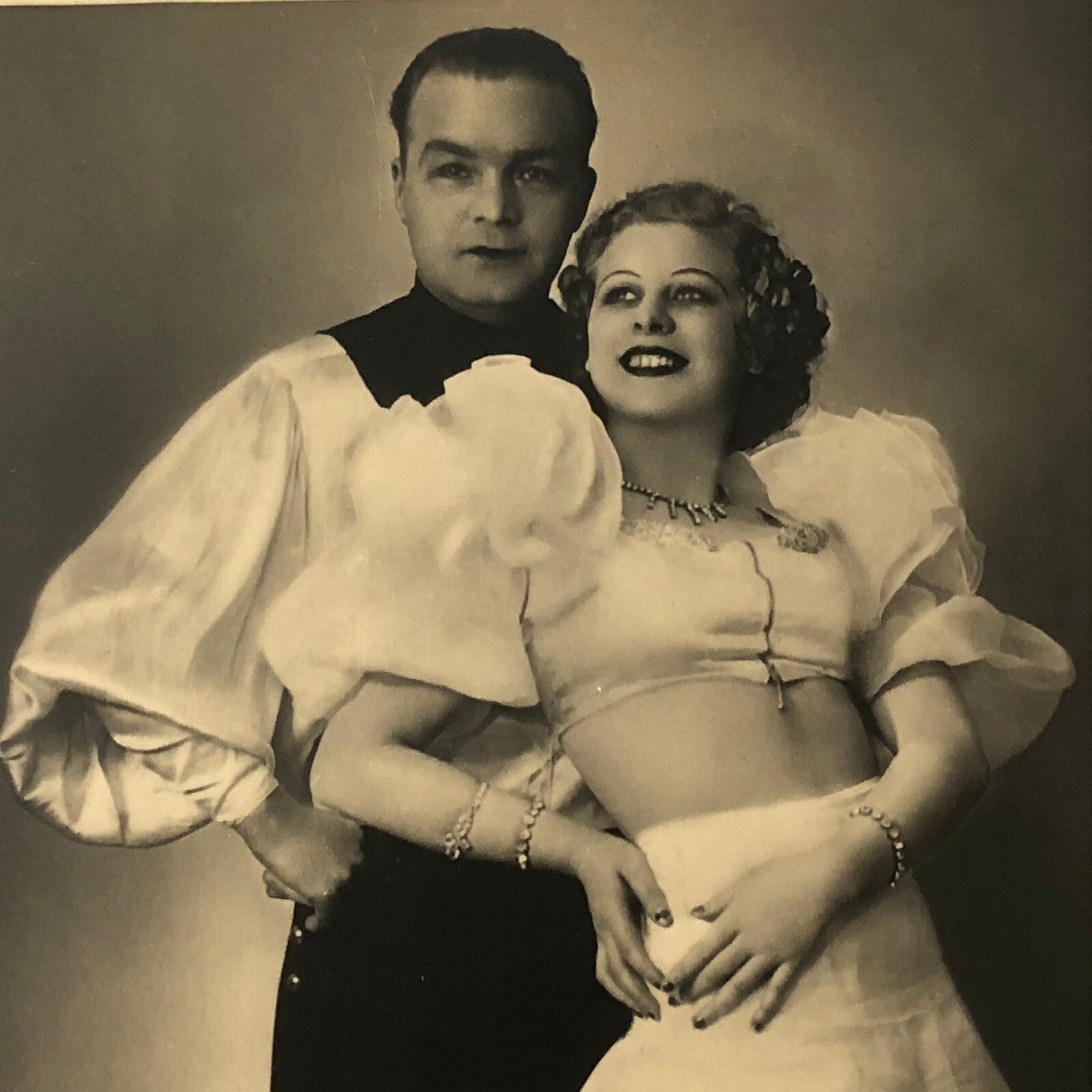 Circus Knife Act Perfomer Photo Photograph Print Gibson & Co German Vintage