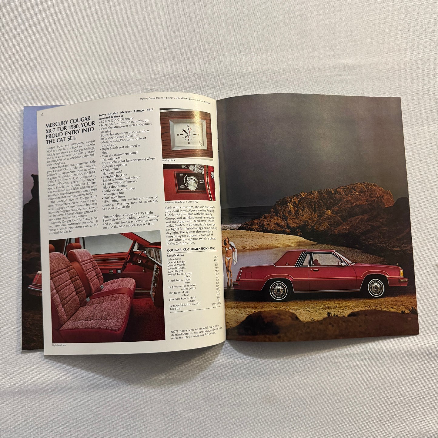 1980 Mercury Cougar XR-7 Car Sales Brochure Catalog XR7