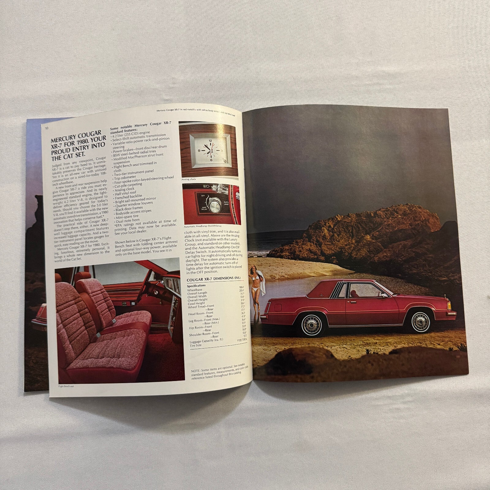 1980 Mercury Cougar XR-7 Car Sales Brochure Catalog XR7