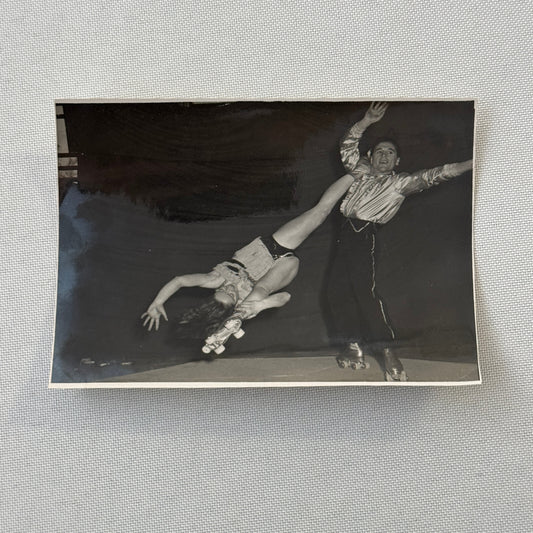 Circus Rollerskating Roller Skate Circus Act Photo Photograph Vintage Cartelly