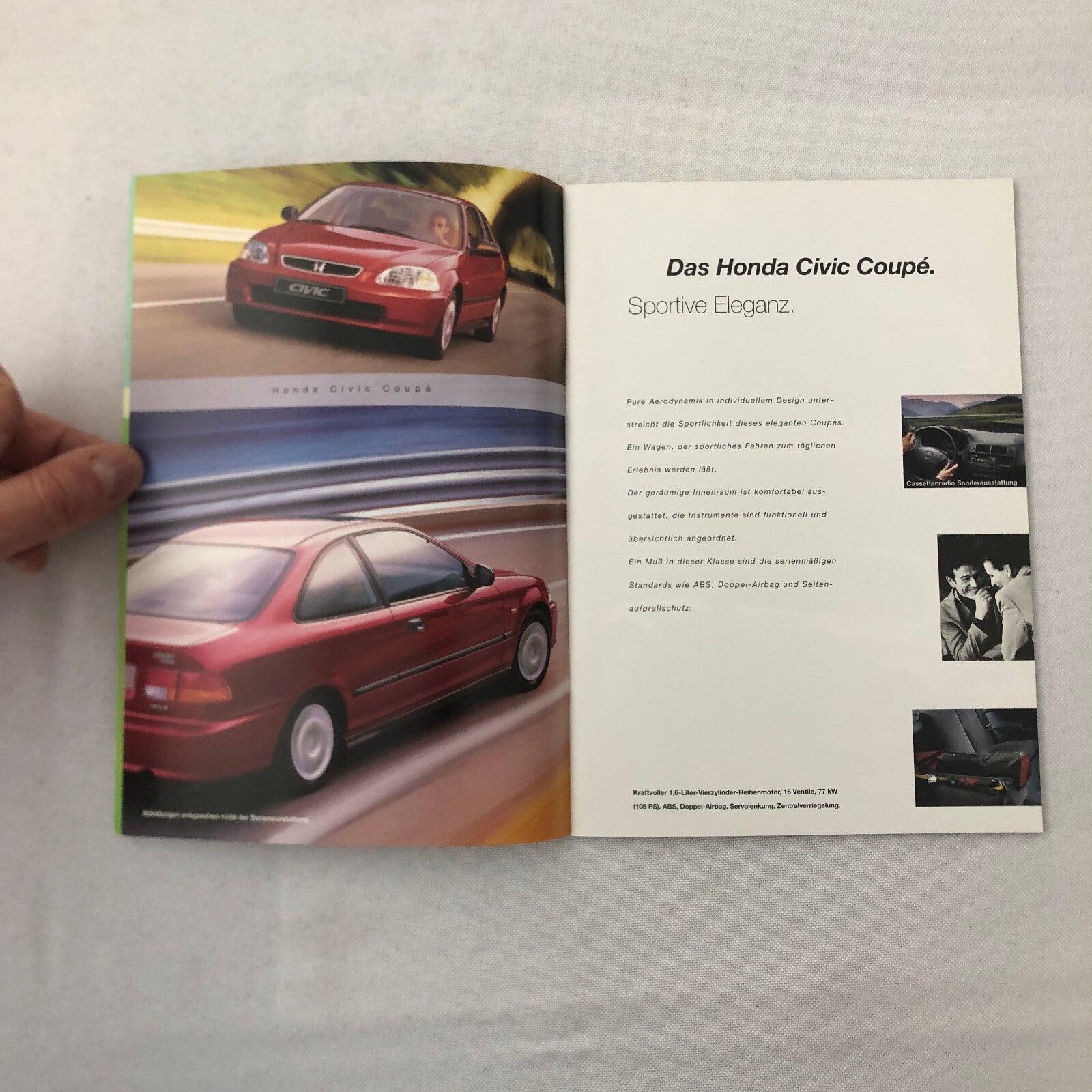 Honda Sales Brochure Catalog NSX S2000 Integra Type R Prelude Civic + GERMAN