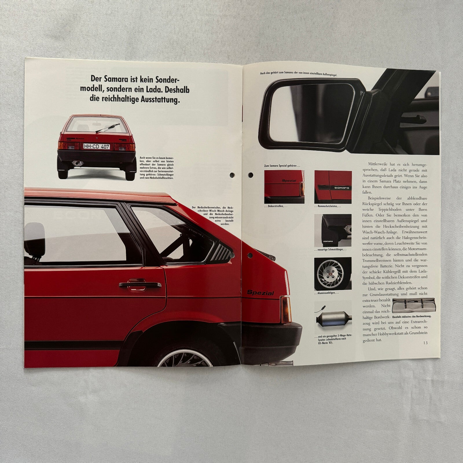 Lada Samara Car Sales Brochure Catalog Prospekt GERMAN Text