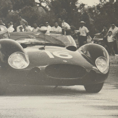 Vintage Racing Photo Unidentified Car Driver Motorsport