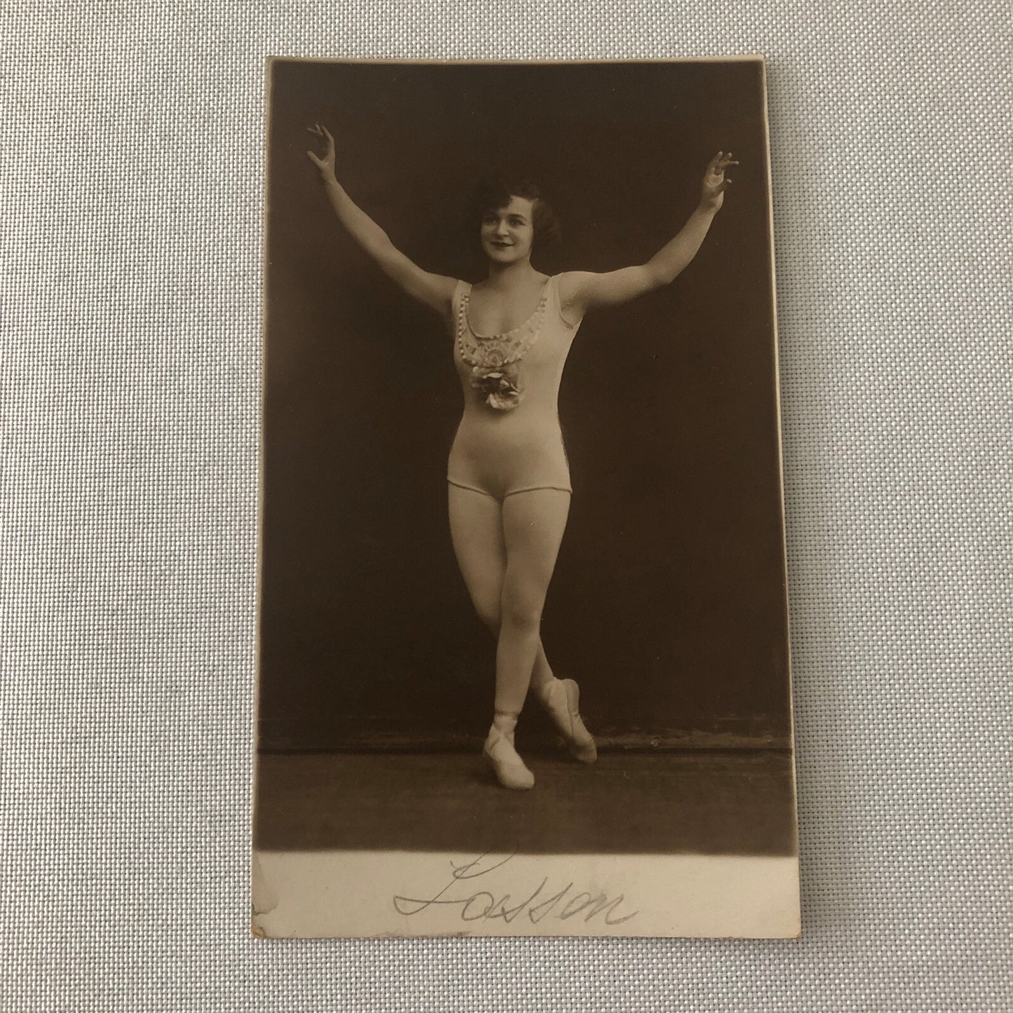 Circus Performer Dancer Acrobat Real Photo Postcard RPPC Post Card Vintage