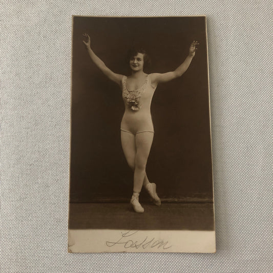 Circus Performer Dancer Acrobat Real Photo Postcard RPPC Post Card Vintage
