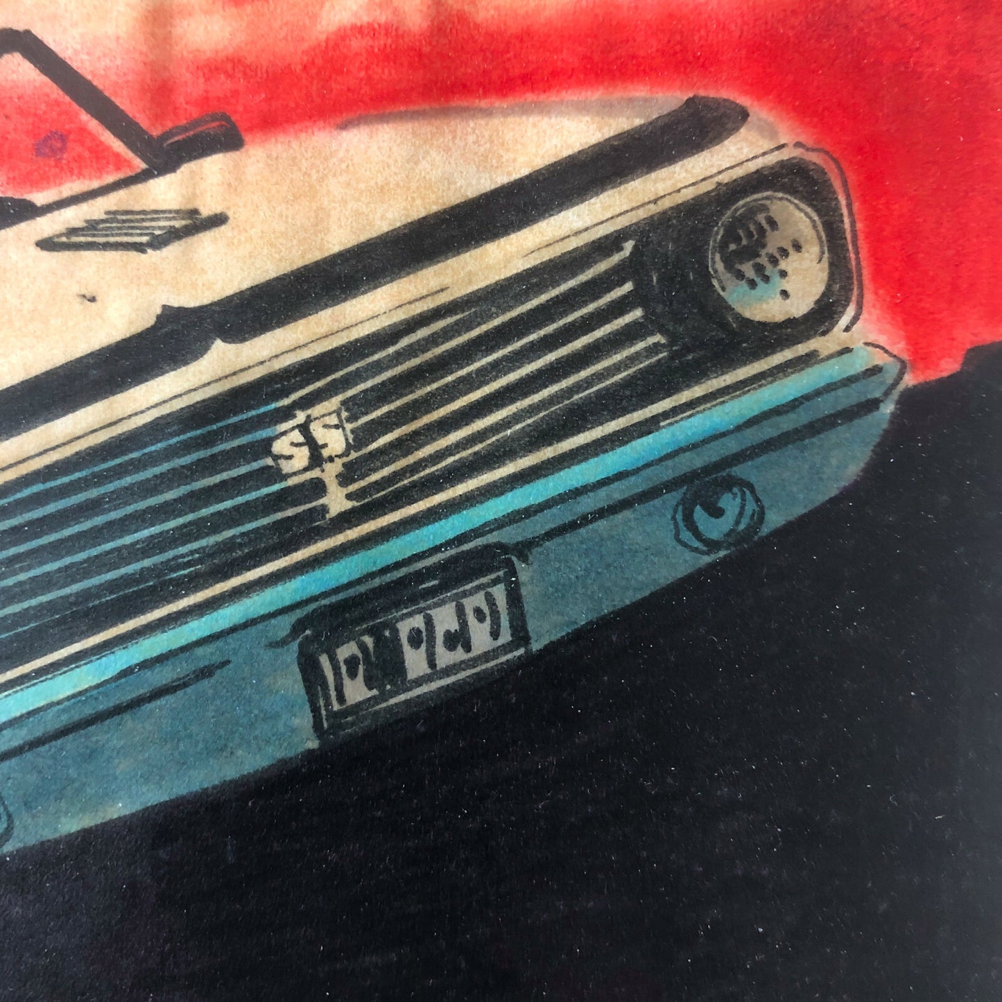 Vintage 1969 Chevrolet Camaro SS Advertising Agency Concept Art Illustration 