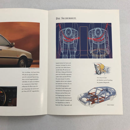 Lancia Dedra SW Station Wagon Car Sales Brochure Catalog Dedra German Text