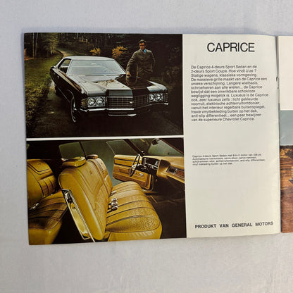 1971 Chevrolet Car Sales Brochure Catalog Corvette Vega Caprice Camaro DUTCH