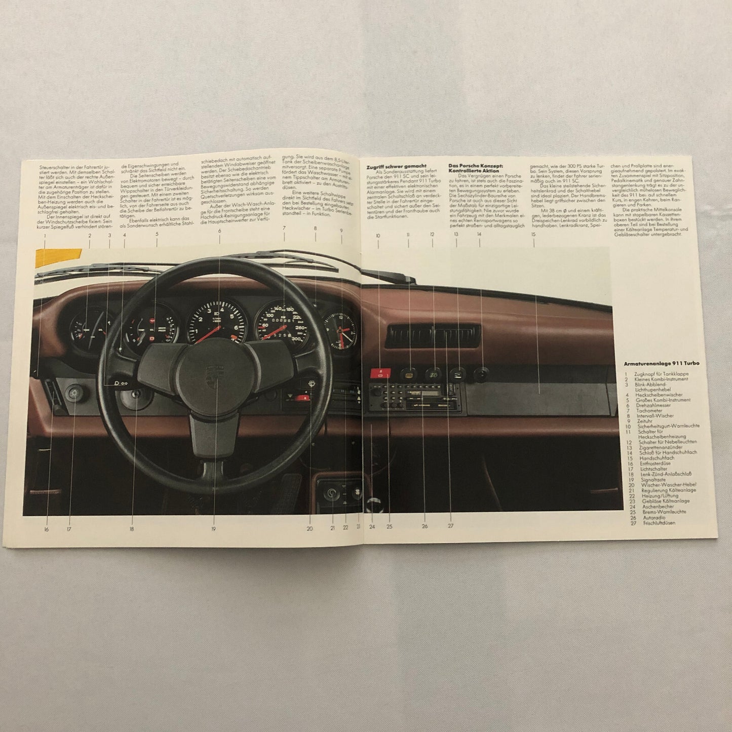 1983 Porsche 911 SC and 911 Turbo Sales Brochure Catalog Prospekt GERMAN TEXT