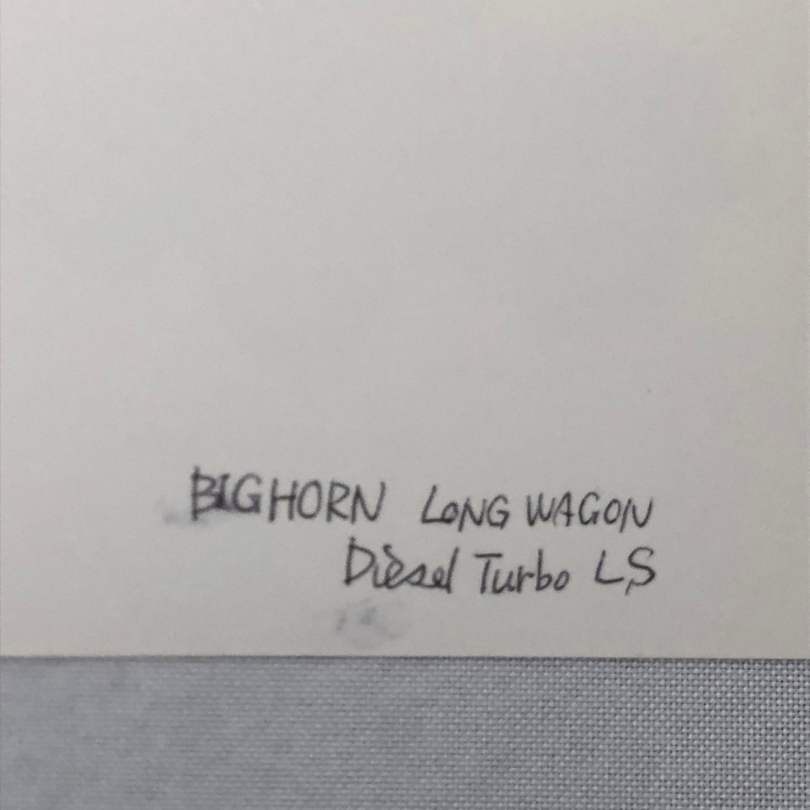 Isuzu Big Horn SUV Factory Press Photo Photograph JDM Japanese Long Wagon Diesel