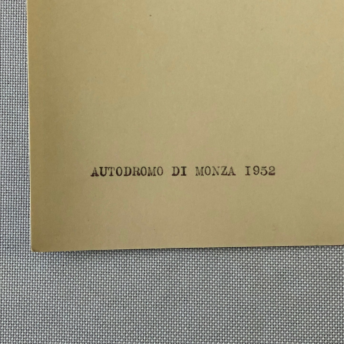 Vintage Racing Photo Photograph - 1952 Italian Grand Prix Driver in Car