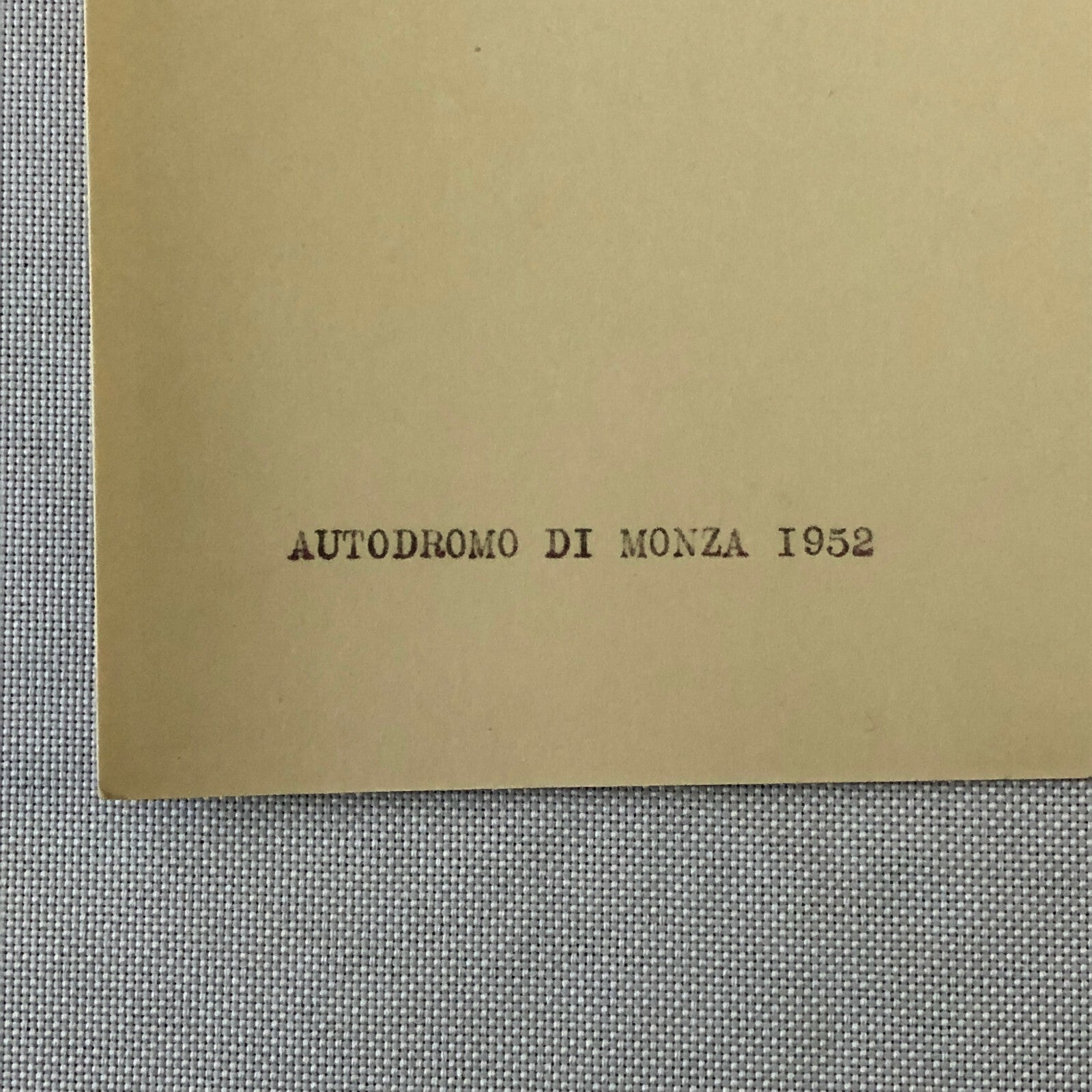 Vintage Racing Photo Photograph - 1952 Italian Grand Prix Driver in Car