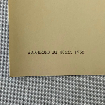 Vintage Racing Photo Photograph - 1952 Italian Grand Prix Driver in Car