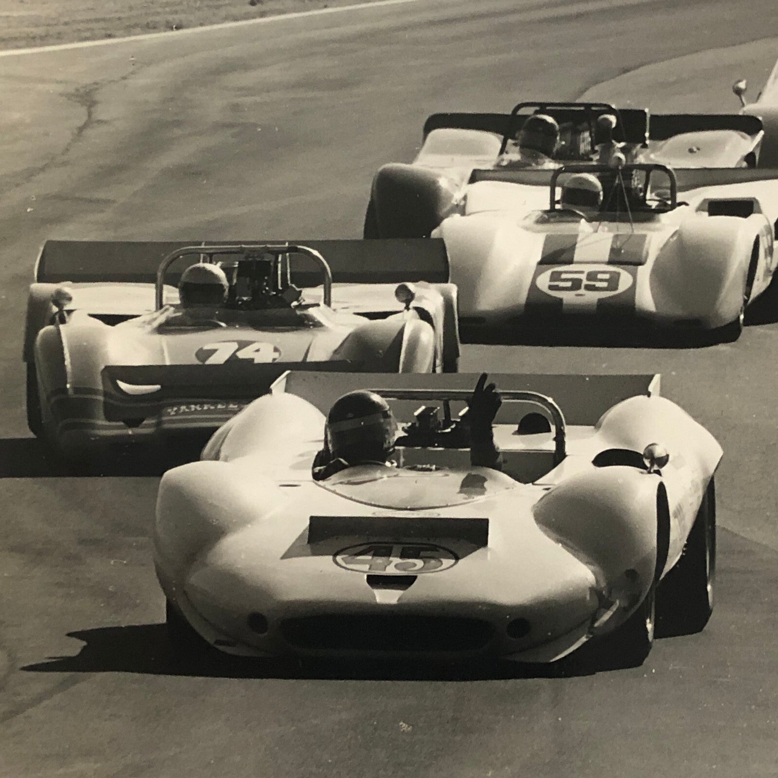 Vintage Racing Photo Photograph Can AM CanAm Riverside Times Race Denny Hulme +