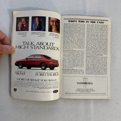 The Queen Heart Cast Signed Playbill 1997 Autographed Julie J Hafner and Others