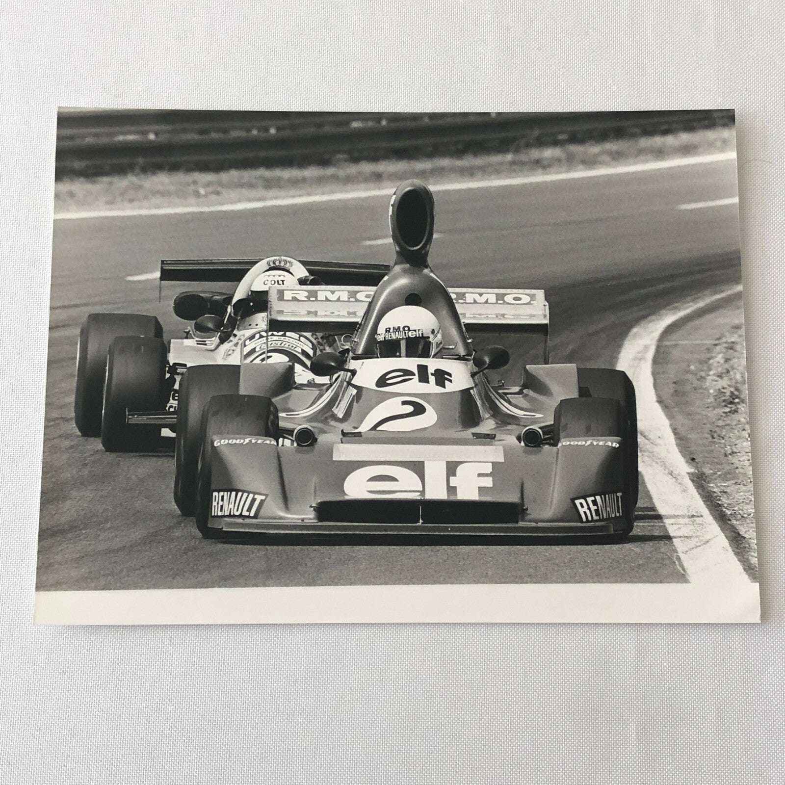 Vintage 1976 Formula 2 F2 Rouen Grand Prix Racing Photo Photograph Rene Arnoux 