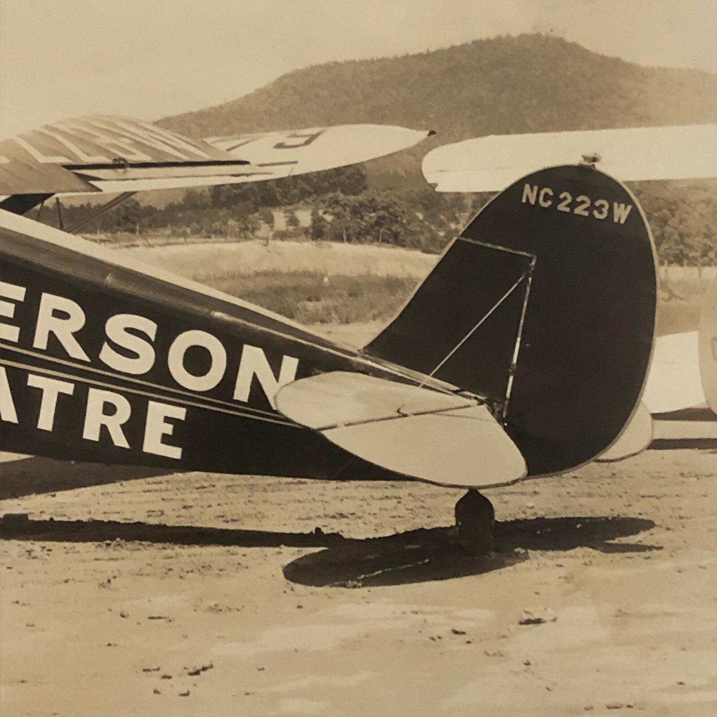 Vintage Airplane Plane Photo Photograph Print Jefferson Theatre Aircraft