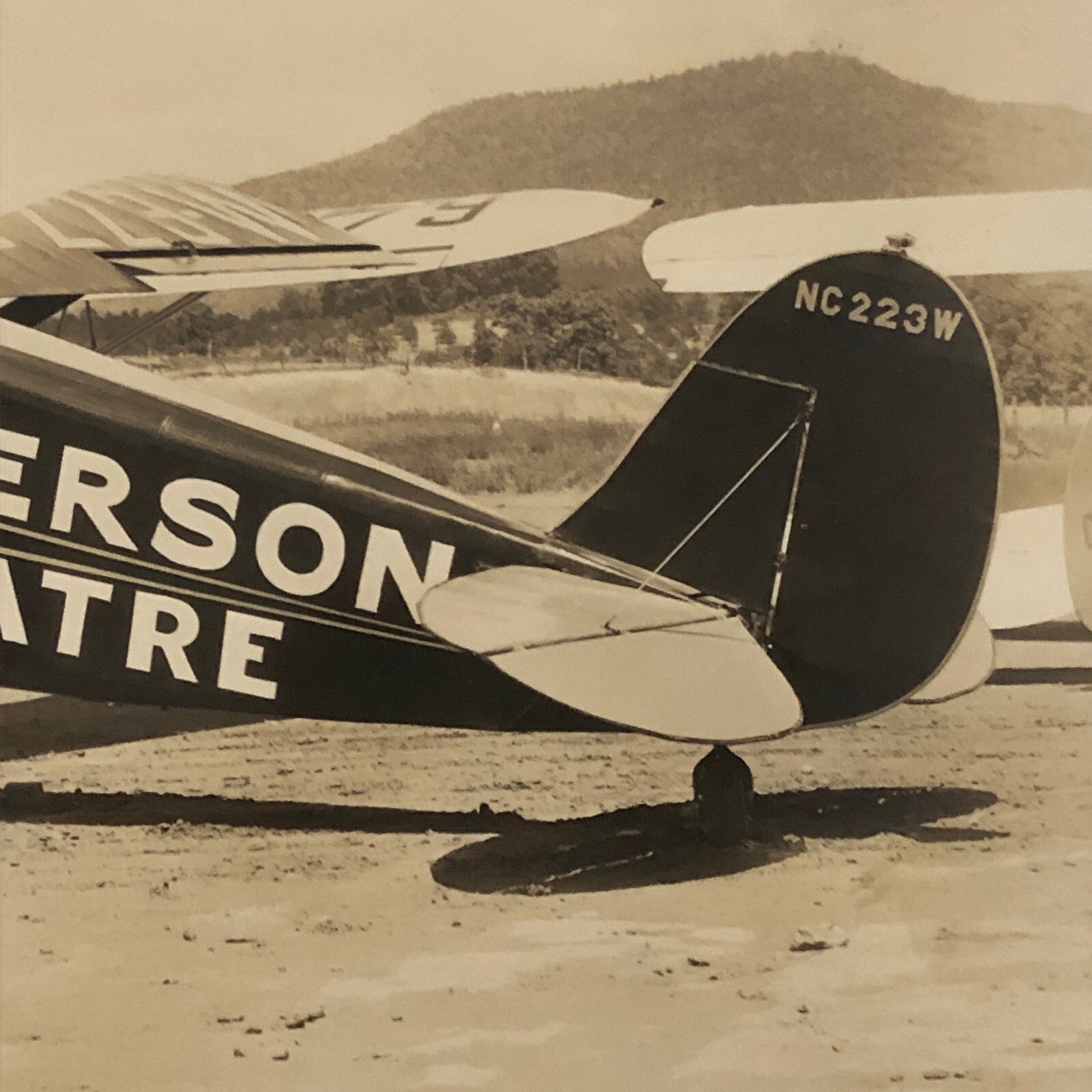 Vintage Airplane Plane Photo Photograph Print Jefferson Theatre Aircraft
