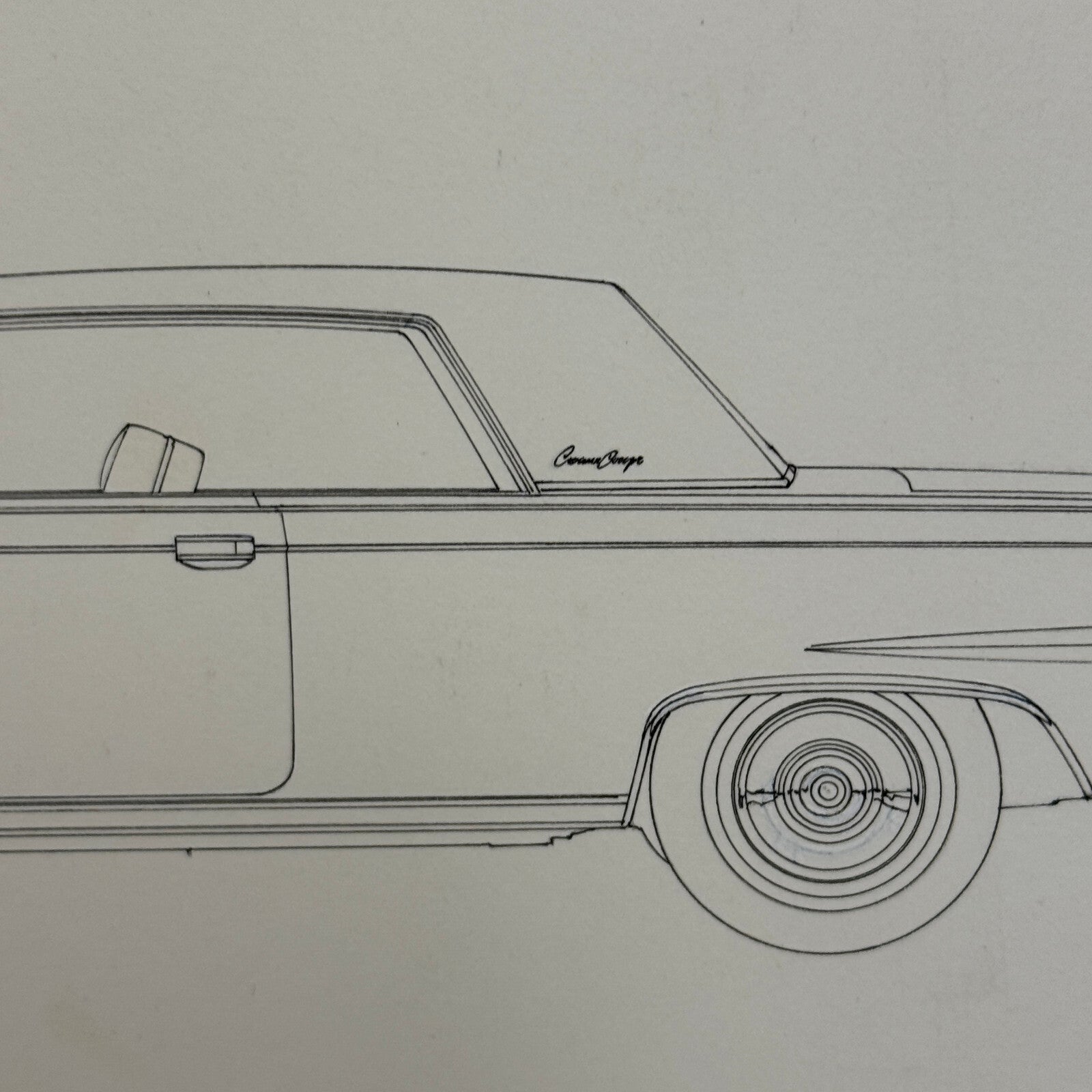 1965 Imperial Crown Coupe Car Illustration Art Drawing Hand Drawn Robert Preis