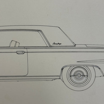 1965 Imperial Crown Coupe Car Illustration Art Drawing Hand Drawn Robert Preis