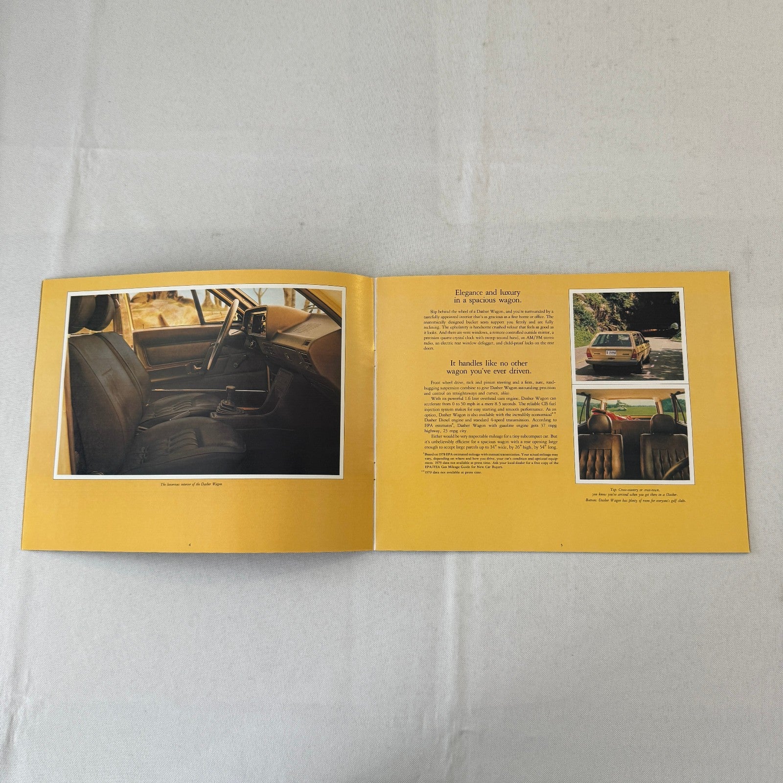 Volkswagen Dasher Car Sales Brochure Catalog Advertising VW Station Wagon Hatch
