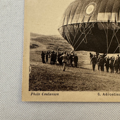 Vintage Airship Dirigible Balloon Postcard Post Card French