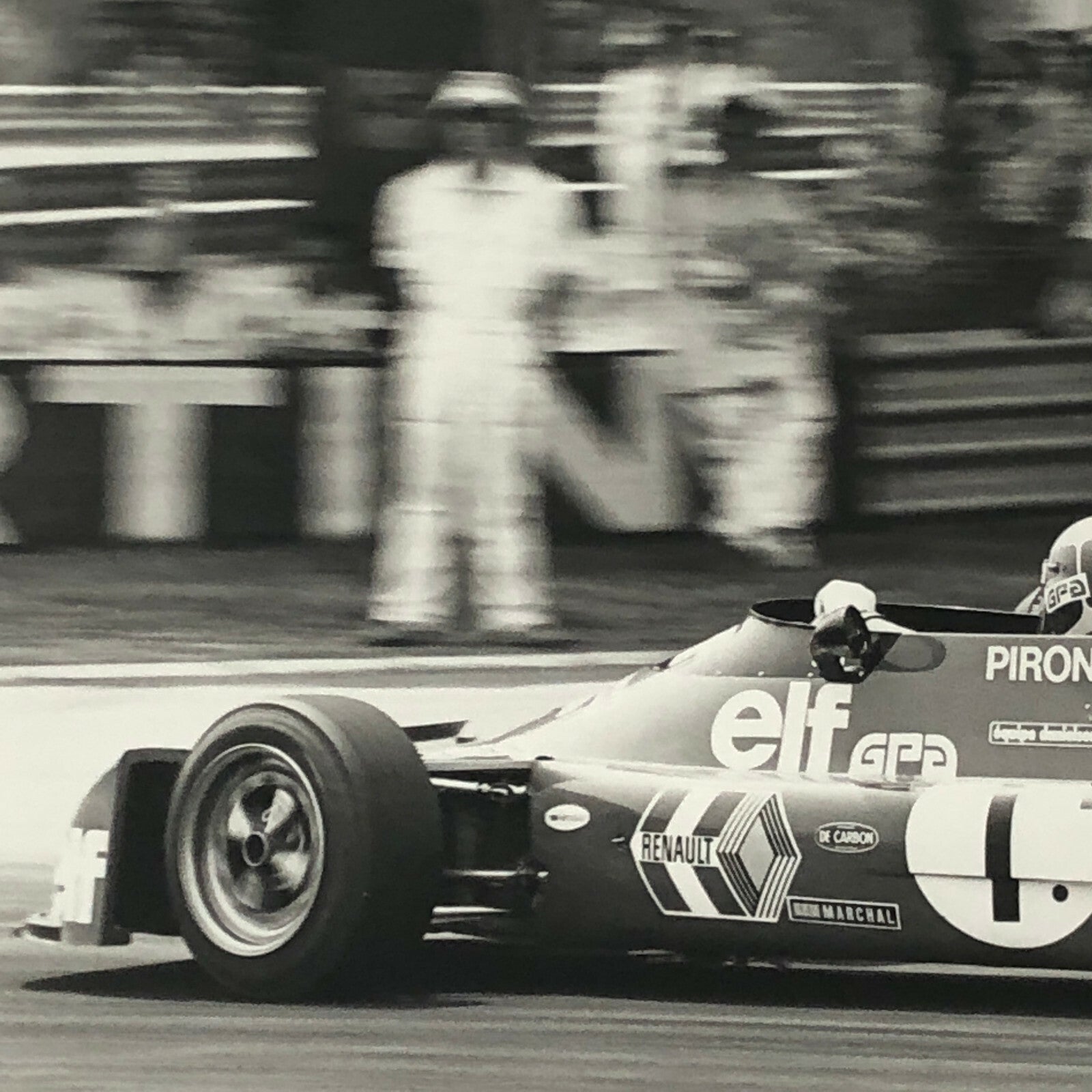 Vintage 1976 Formula 2 F2 Rouen Grand Prix Racing Photo Photograph ELF Renault