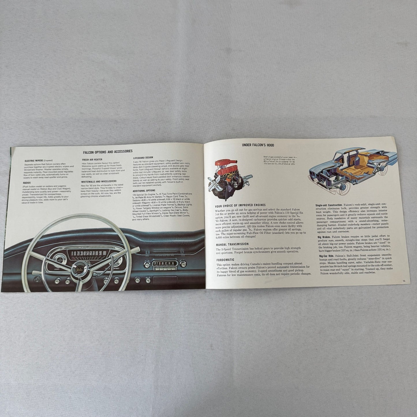 1962 Ford Falcon Car Sales Brochure Catalog Canadian Club Wagon Van Wagon +